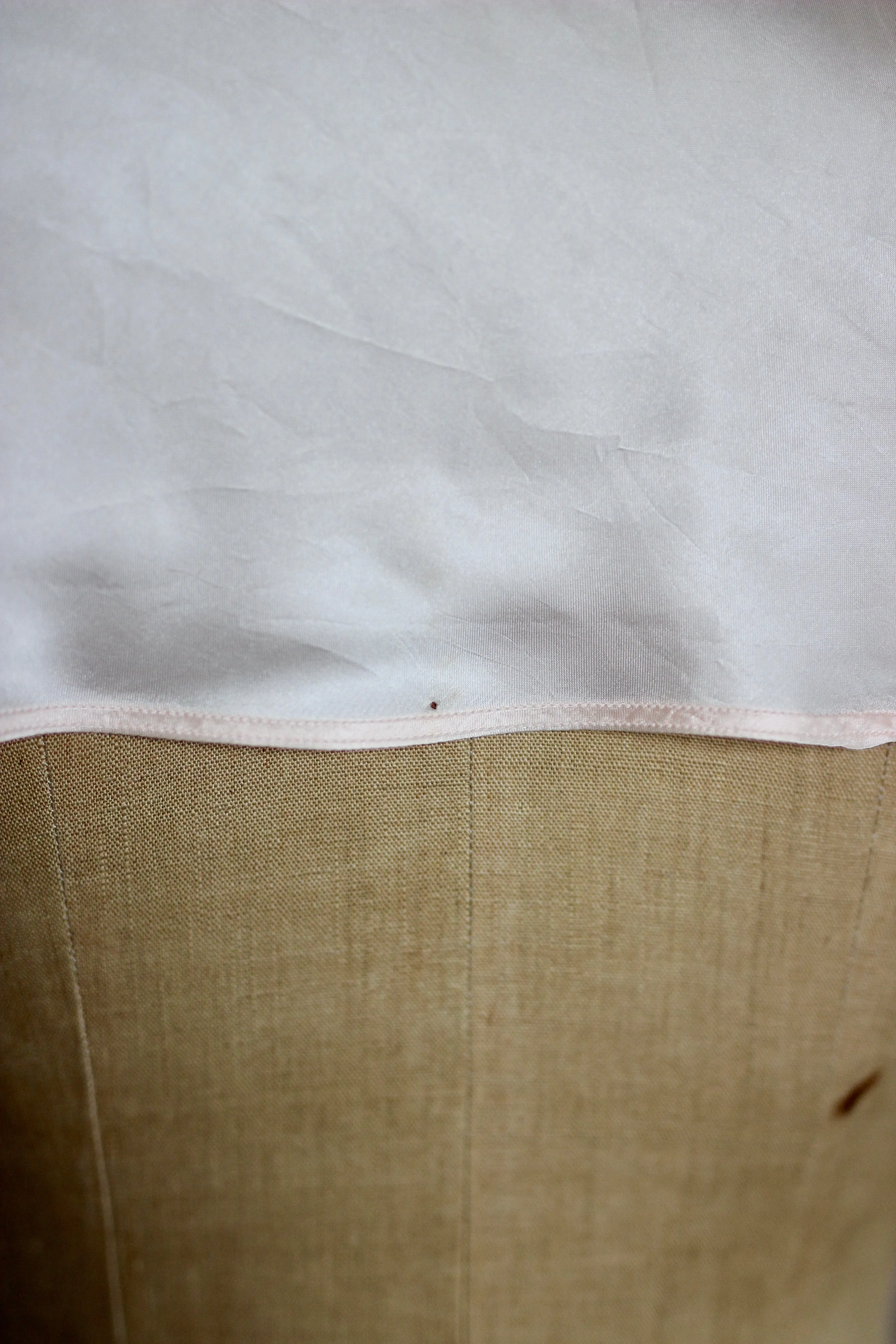 1930s 1940s Vintage Light Pink Silk Slip Dress//Size S