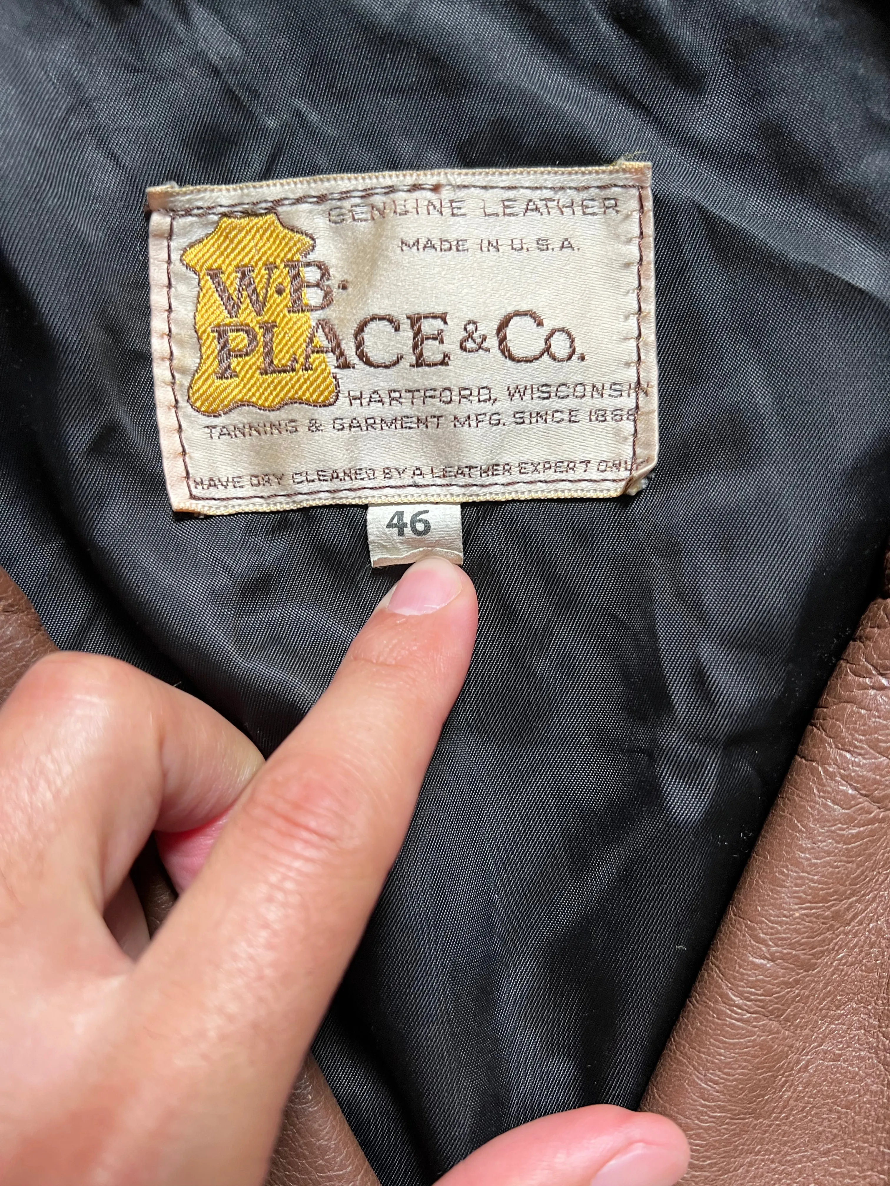 1970s Leather Trench Coat Size 46