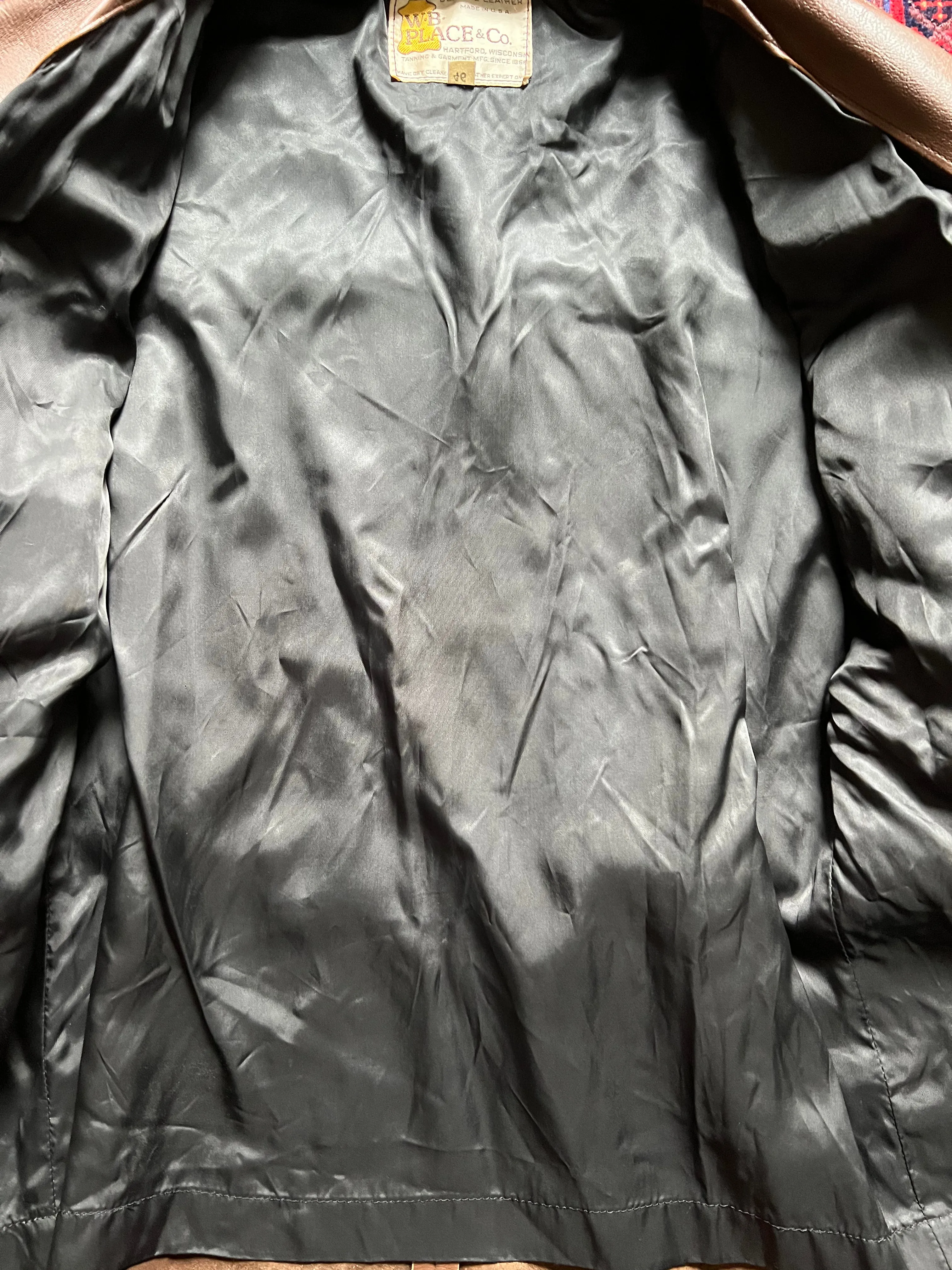 1970s Leather Trench Coat Size 46