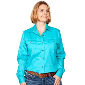 50502TUR Just Country Women's Brooke Work shirt Turq