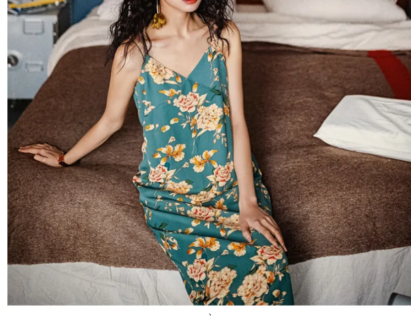 8GIRLS MIDI SLIP DRESS IN FLORAL