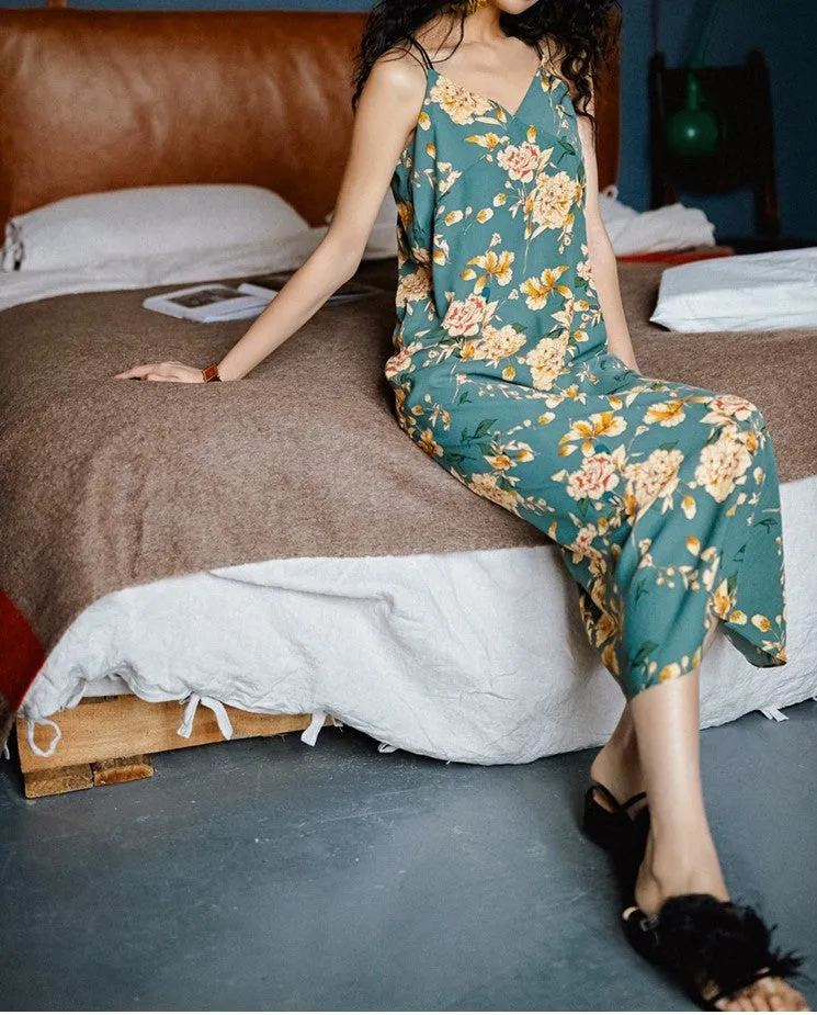 8GIRLS MIDI SLIP DRESS IN FLORAL
