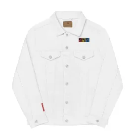 AFRICA PRIMARY Unisex Denim Jacket (White)