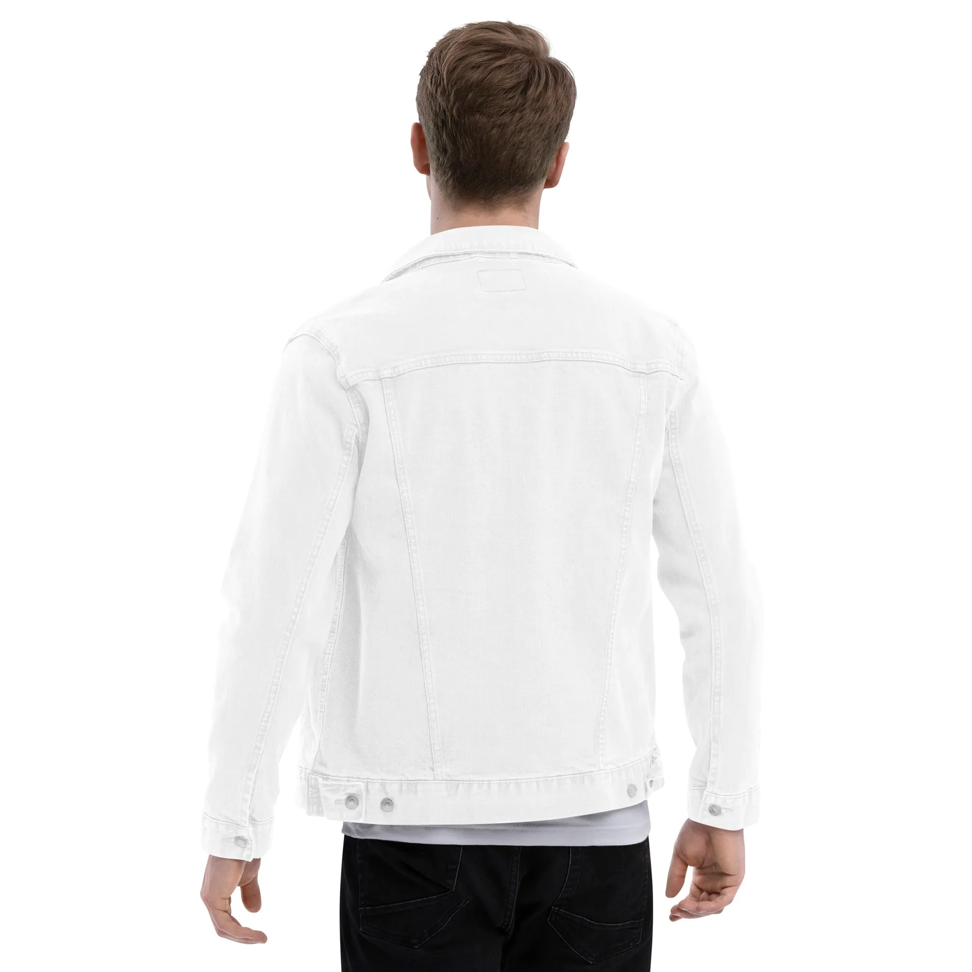 AFRICA PRIMARY Unisex Denim Jacket (White)
