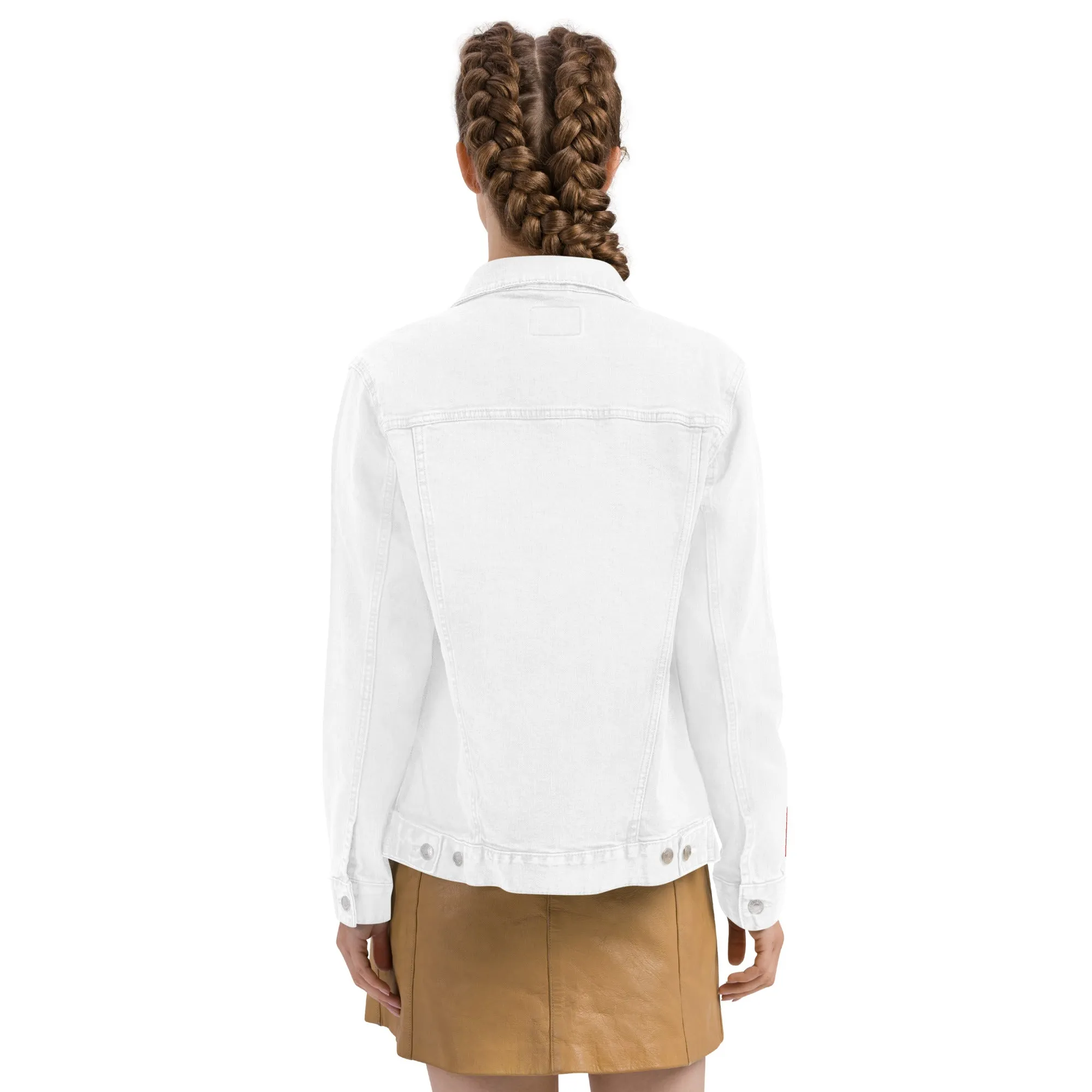 AFRICA PRIMARY Unisex Denim Jacket (White)