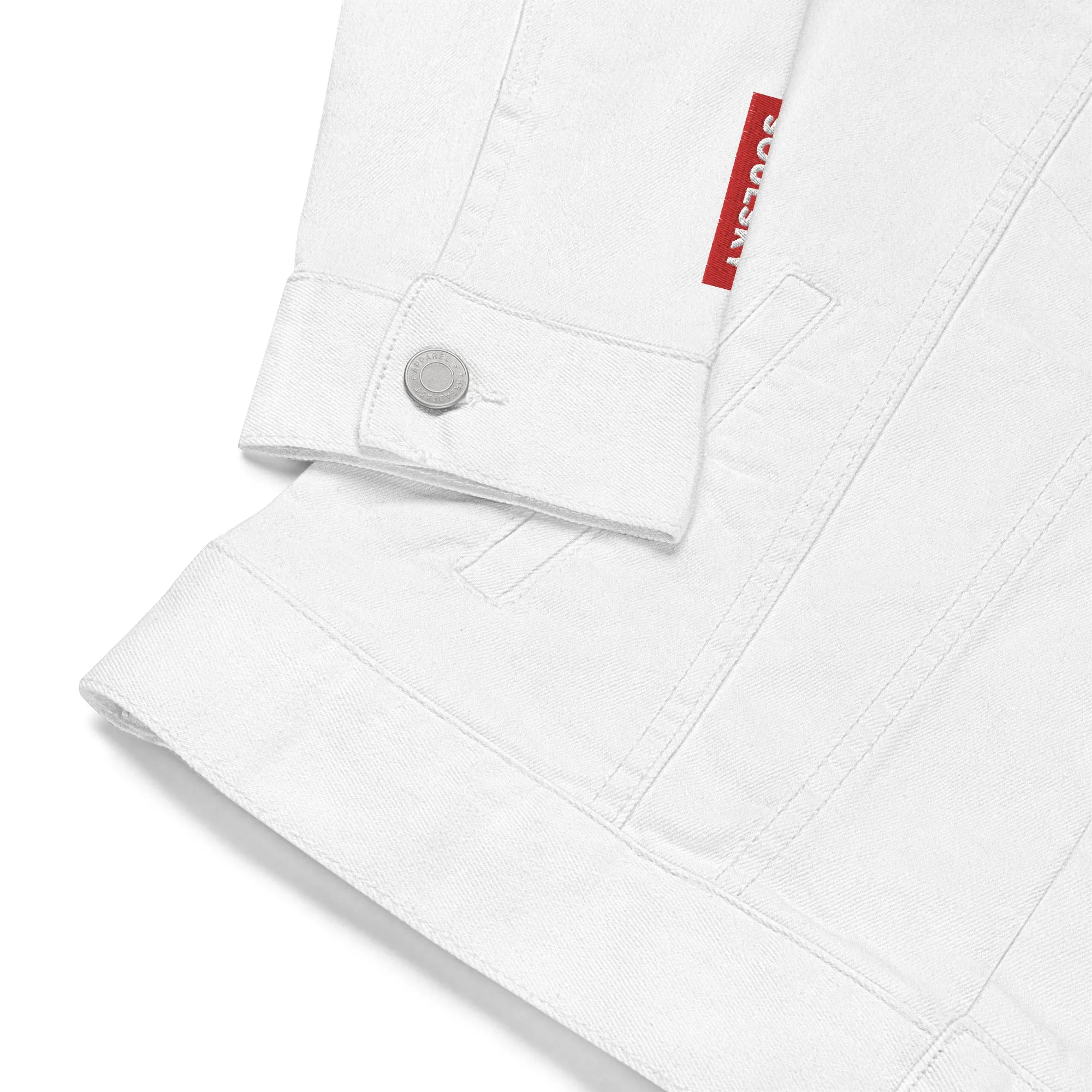 AFRICA PRIMARY Unisex Denim Jacket (White)