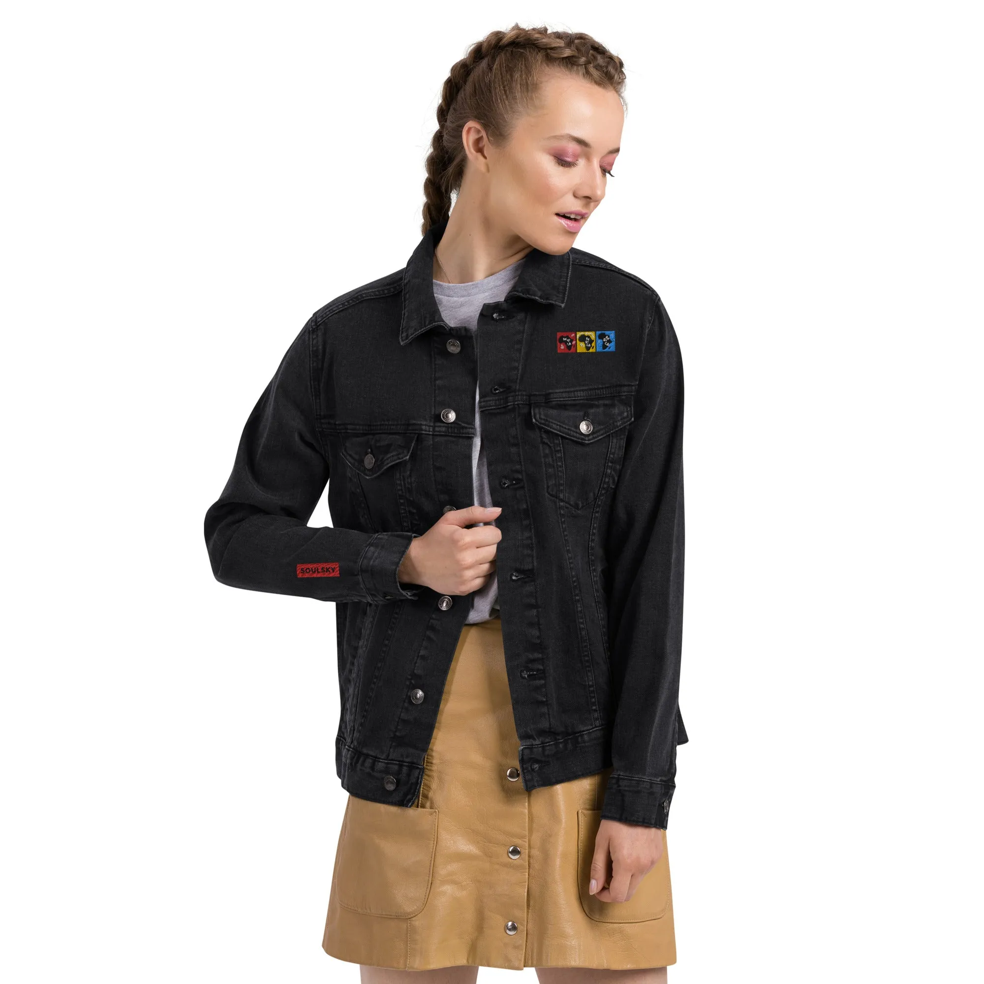 AFRICA PRIMARY Unisex Denim Jacket