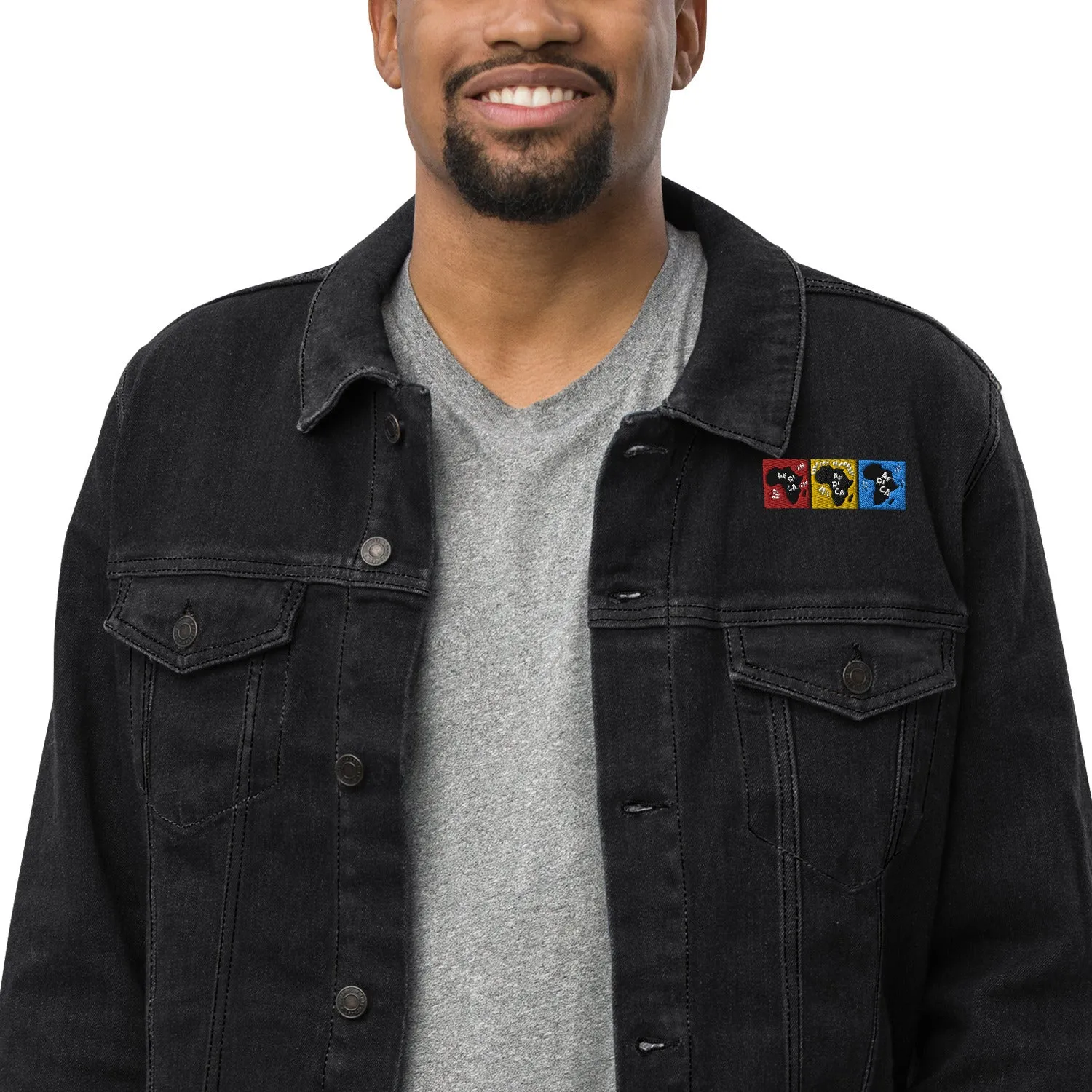 AFRICA PRIMARY Unisex Denim Jacket