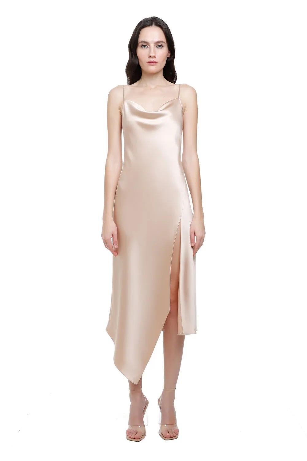 Alice Drapey Asymmetrical Midi Dress
