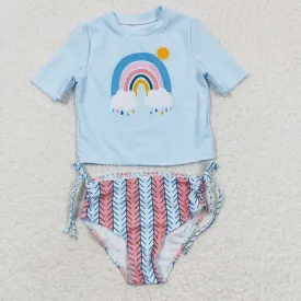 baby rainbow printed 2pcs swimwear S0115