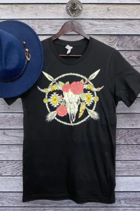 BC DTF FLOWER STEER - BLACK