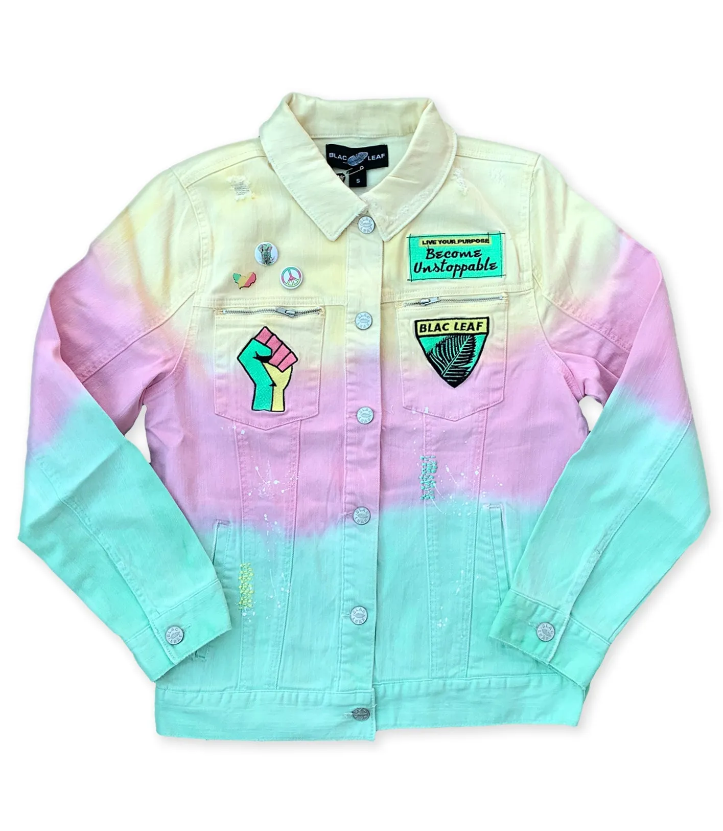 Become Unstoppable Denim Tye Dye Raver 3XL Jacket