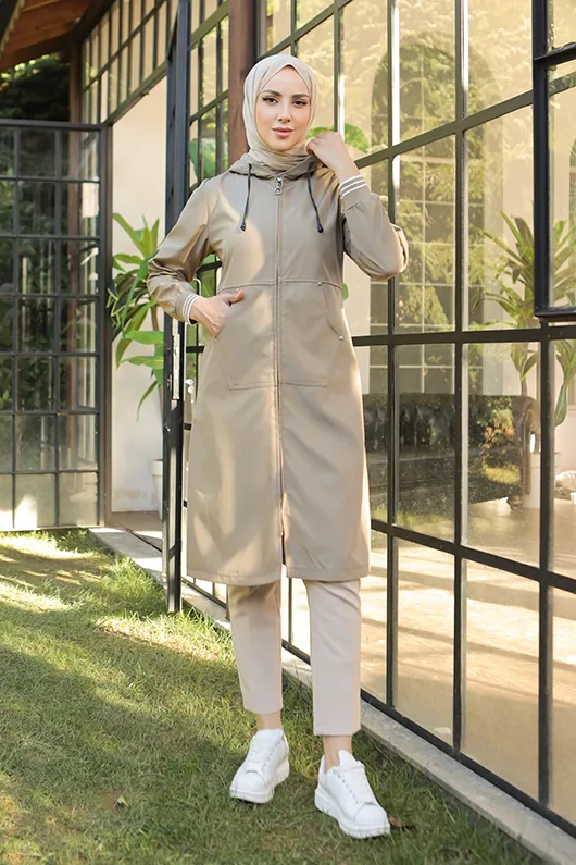 BNG Women Pocket Detailed Trench Coat Mink - Clermont