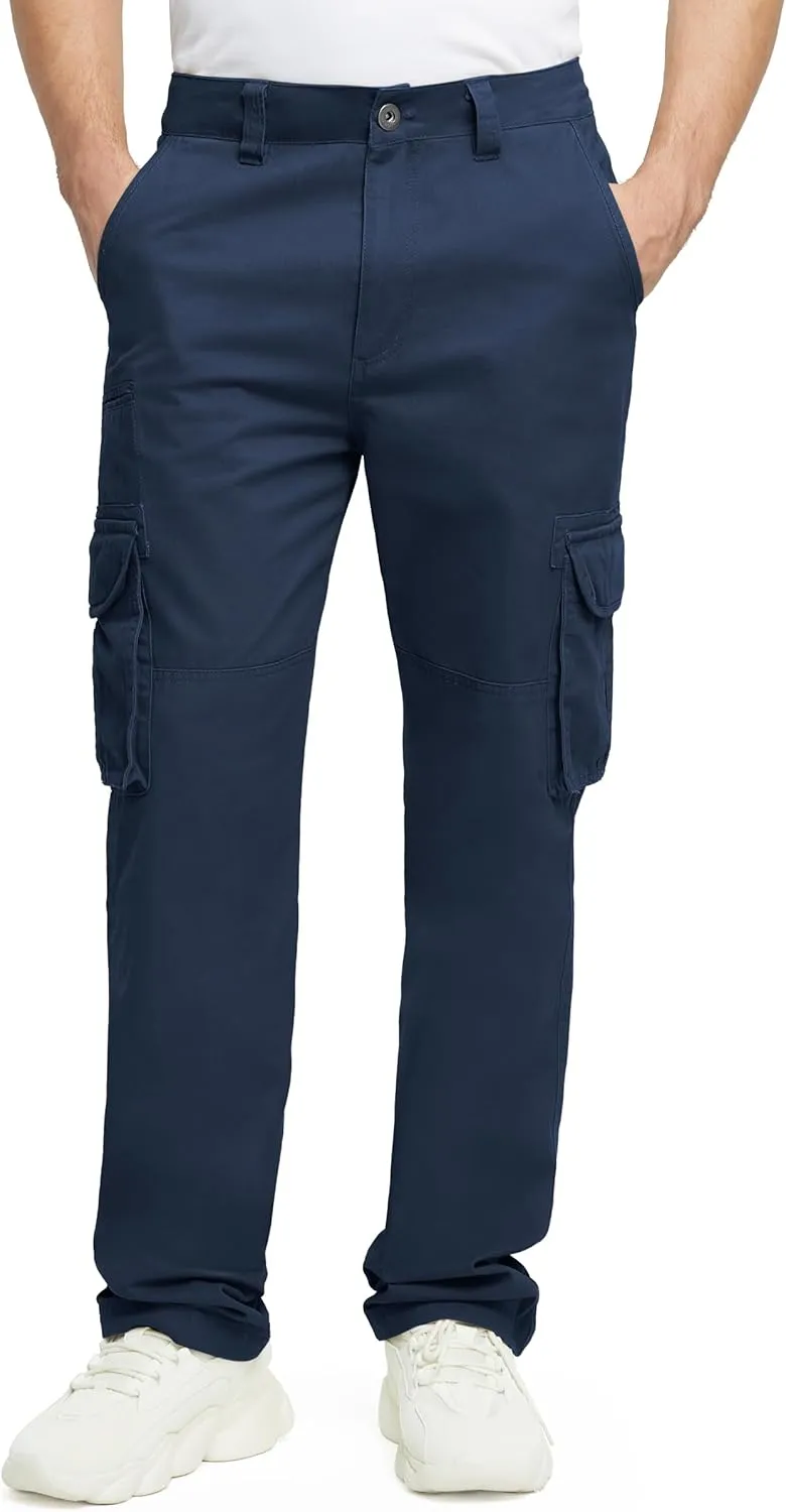 Cargo Pants for Men Multi Pockets Mens Pants Classic Cotton Casual Work Hiking Relaxed Fit Chino Pants