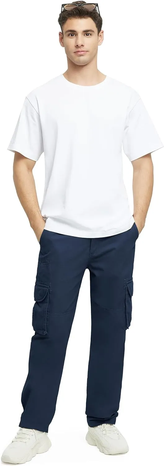 Cargo Pants for Men Multi Pockets Mens Pants Classic Cotton Casual Work Hiking Relaxed Fit Chino Pants