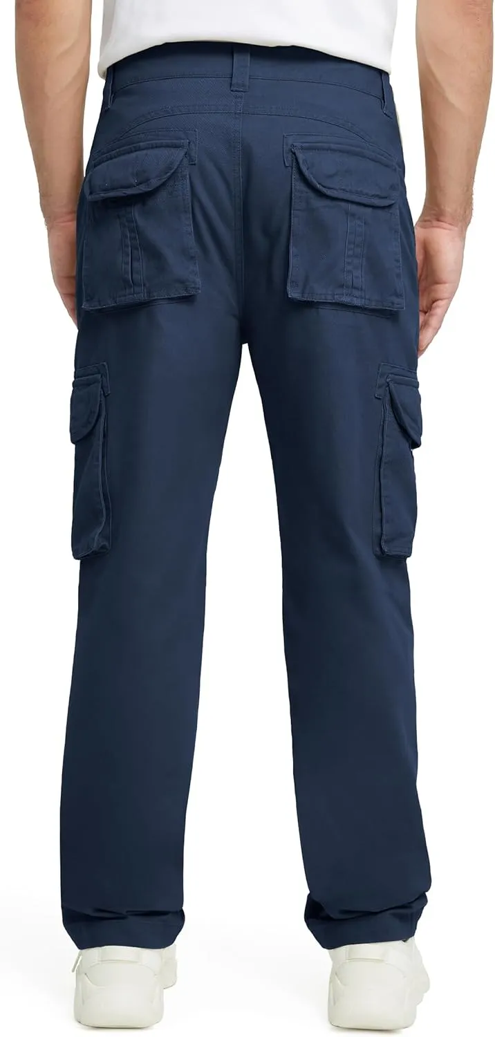 Cargo Pants for Men Multi Pockets Mens Pants Classic Cotton Casual Work Hiking Relaxed Fit Chino Pants