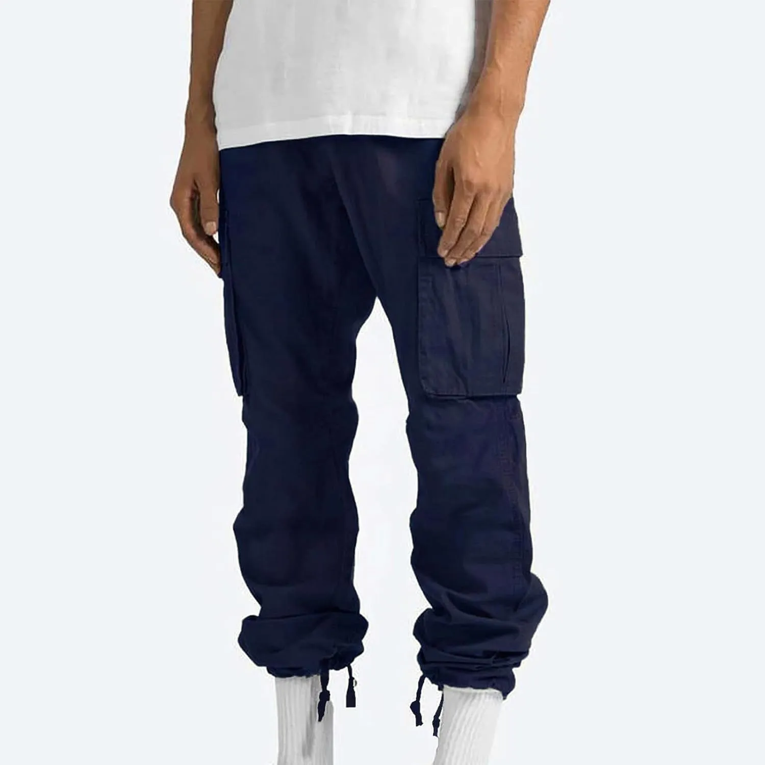 Cargo Pants for Men Stretch Casual Joggers Athletic Pants Cotton Loose Baggy Tactical Pants Straight Leg Sweatpants