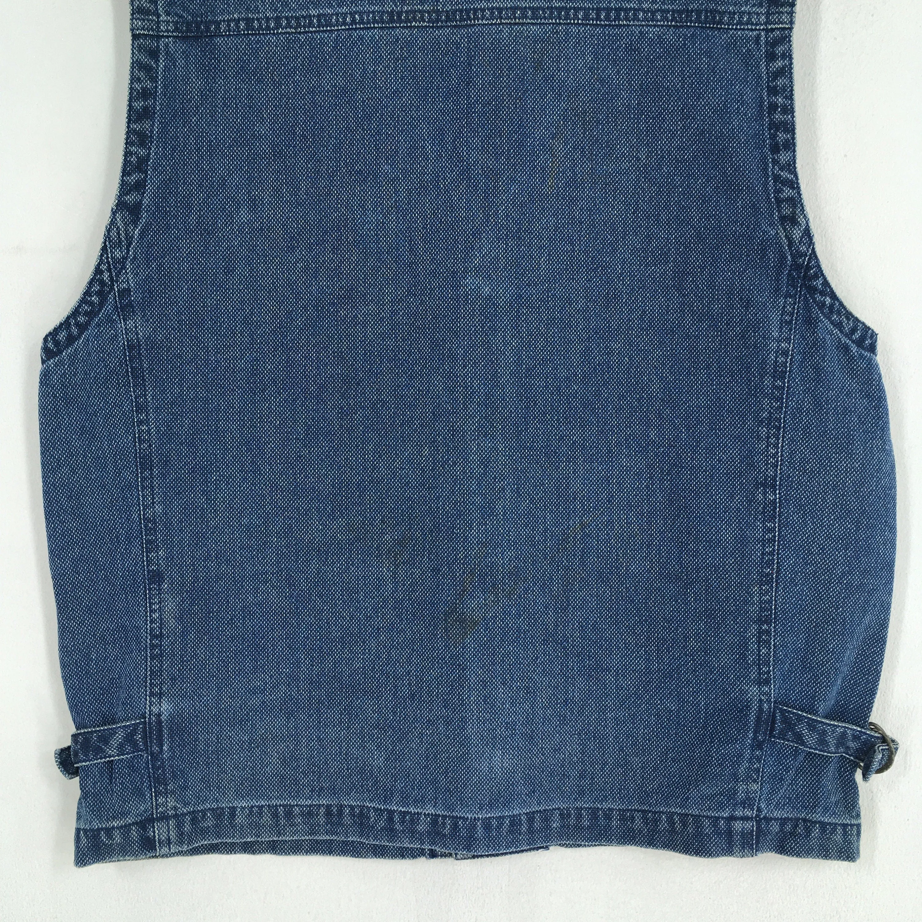 Carven Paris Jeans Indigo Blue Denim Vest Jacket Medium