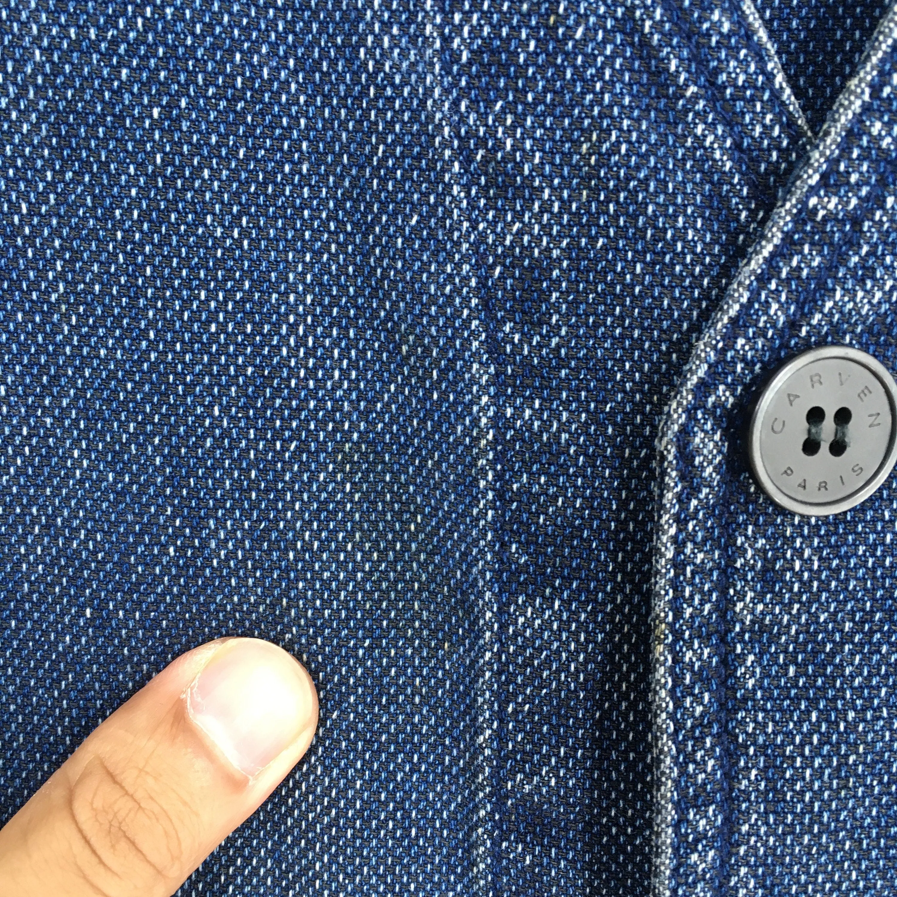 Carven Paris Jeans Indigo Blue Denim Vest Jacket Medium