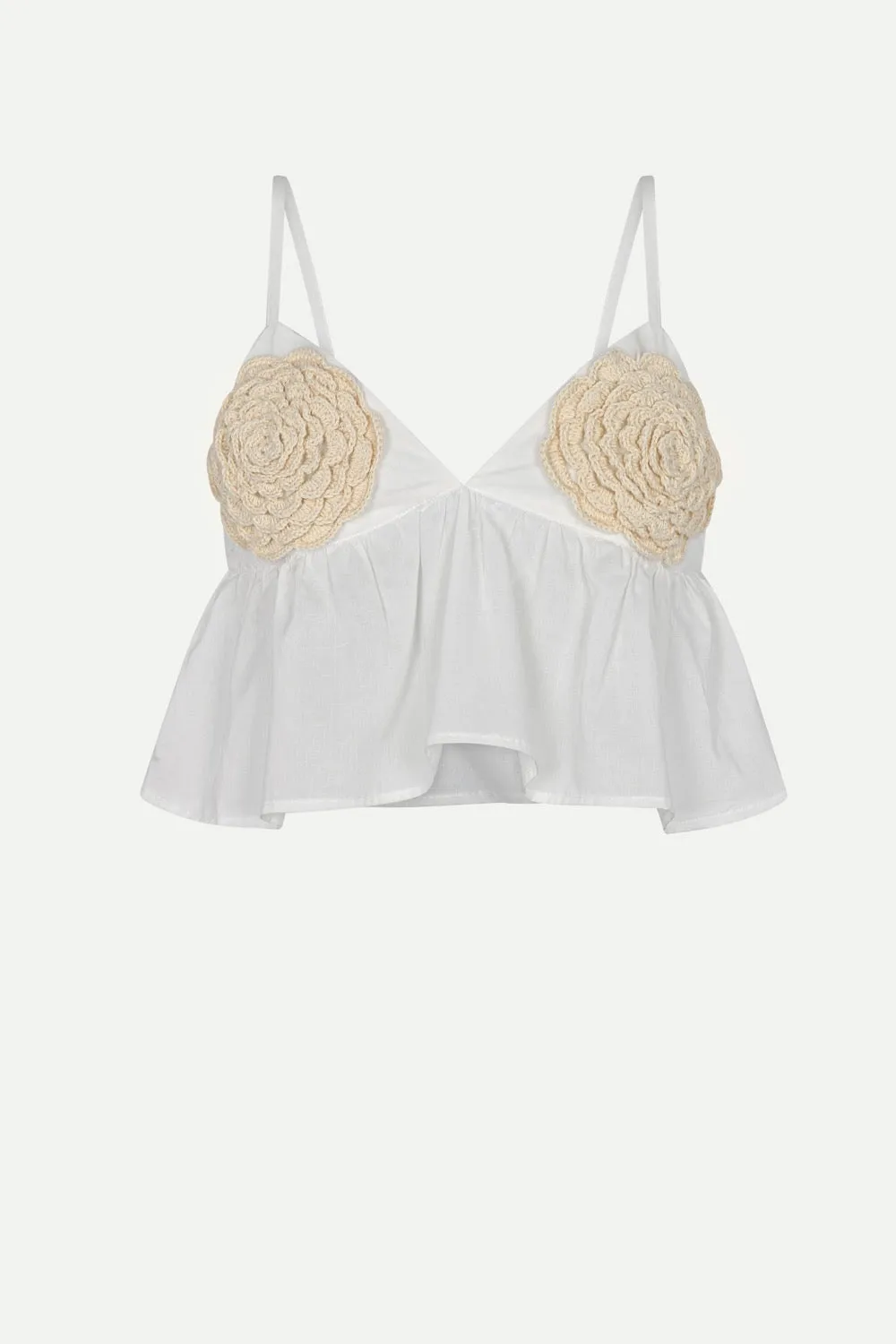 Crochet Flower Peplum Top
