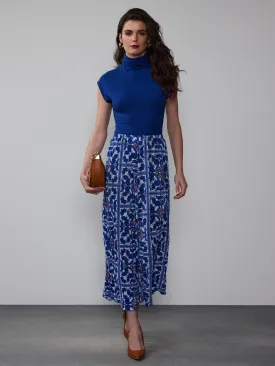 Cropped Plisse Palazzo Pant