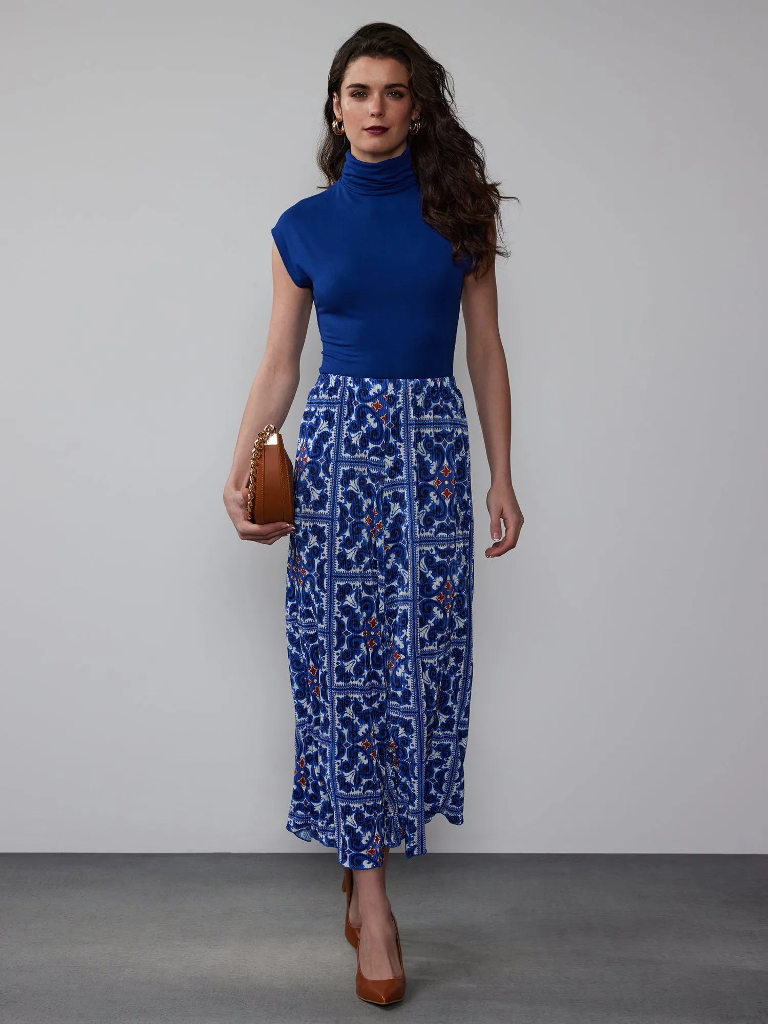 Cropped Plisse Palazzo Pant