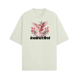 Cupid's Instinct Oversized T-shirt- Off-White
