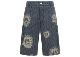 Dior X Denim Tears Cotton Denim Bermuda Shorts Blue