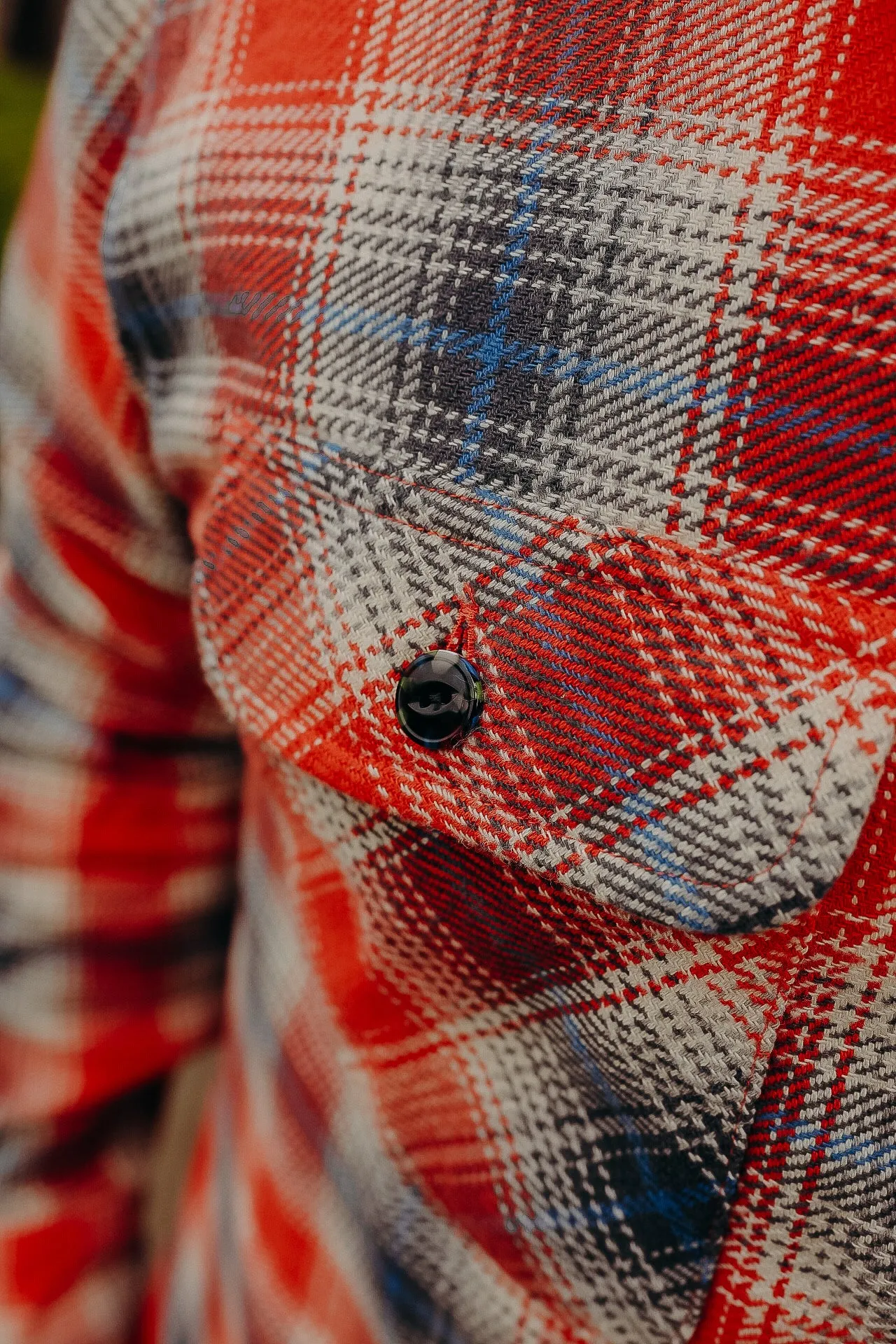 Fiction Romance Work Shirt- Red Twill Check (SC29365)