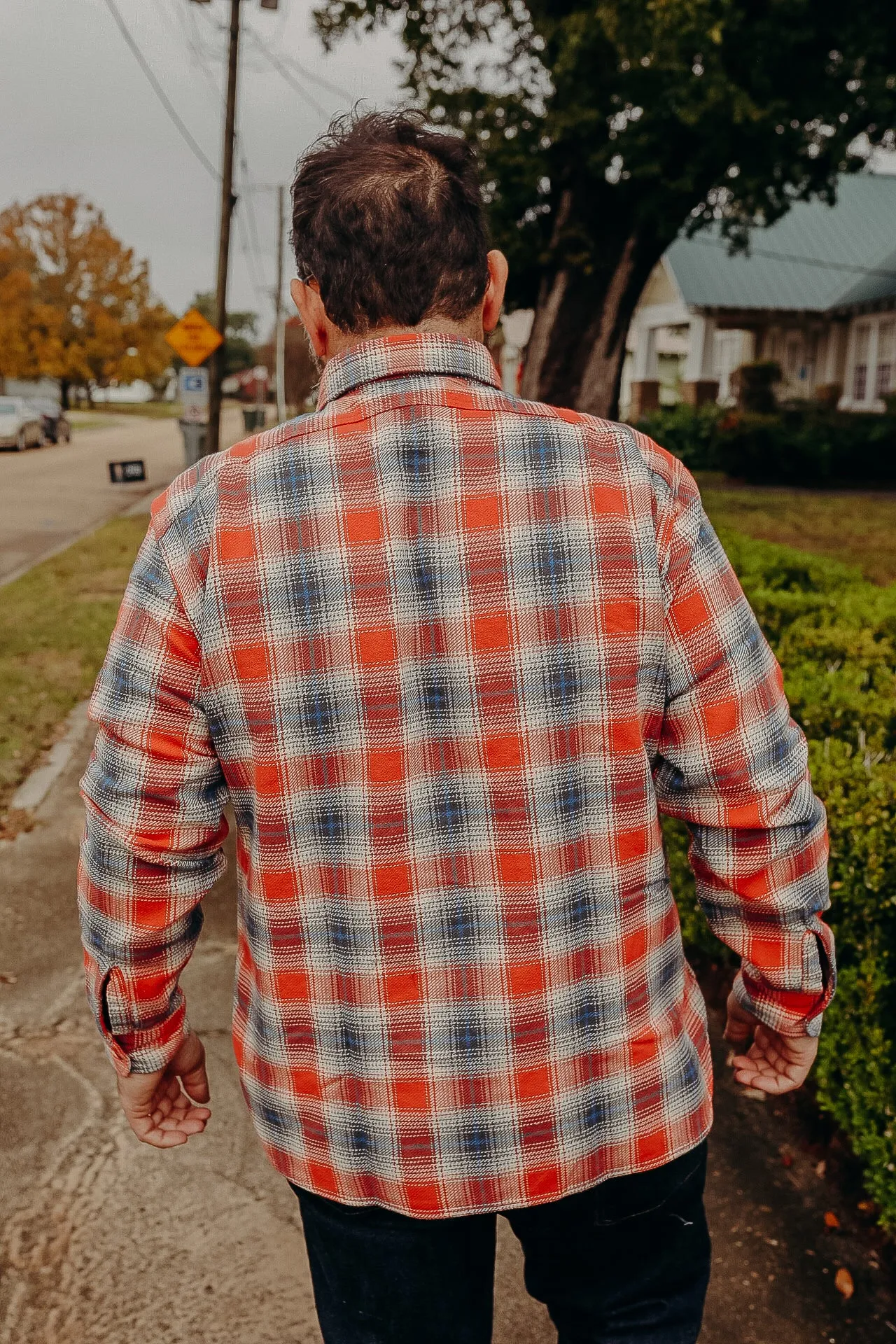 Fiction Romance Work Shirt- Red Twill Check (SC29365)
