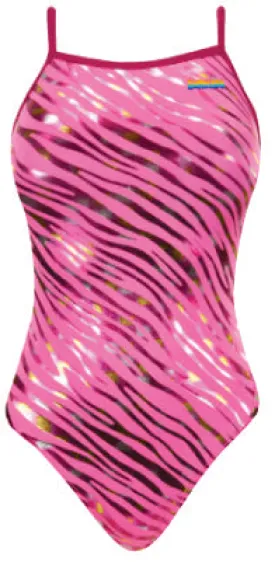 FINALS Funkies Zebra Plaid Wing Back Swimsuit (36, 38 Only)