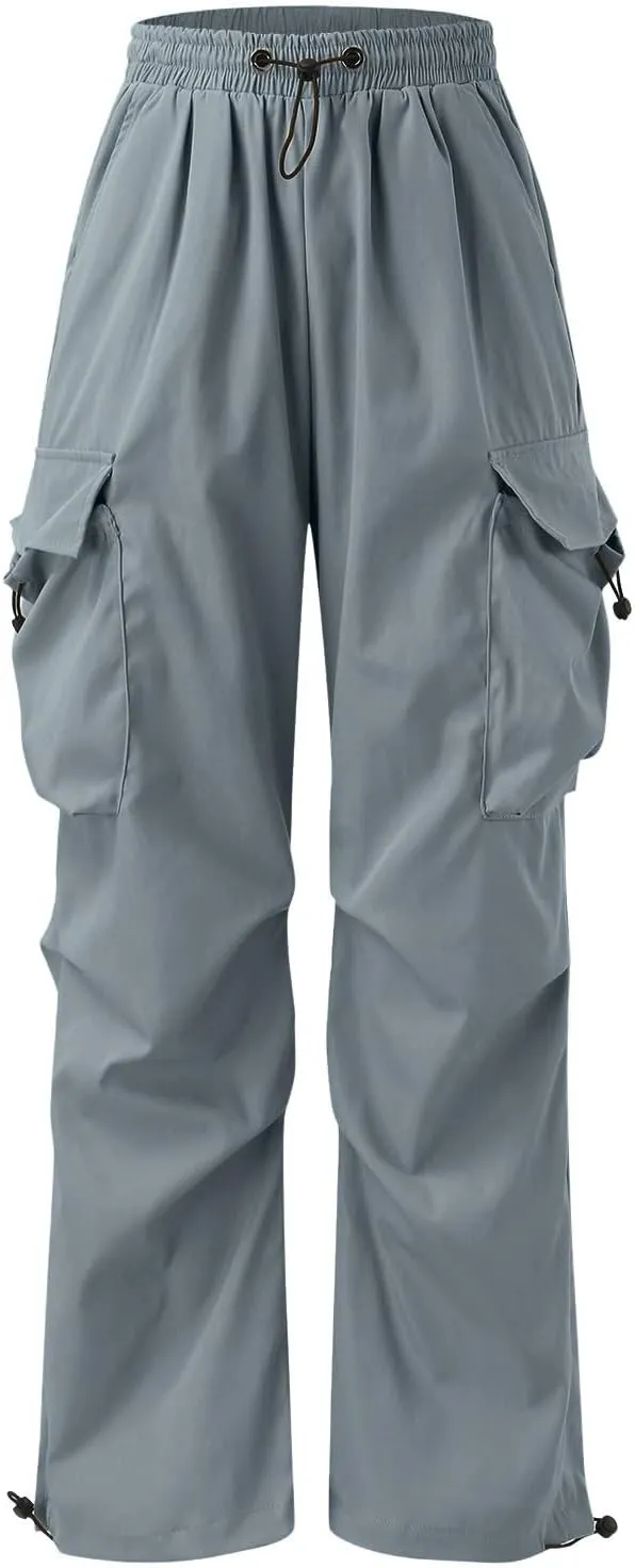 Fxbar Mens Casual Cargo Pants Workout Joggers Stretch Sweatpants Hiking Drawstring Tactical Pants with Multi Pockets