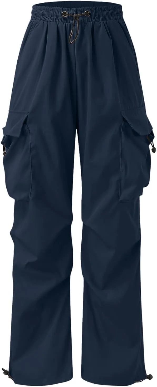 Fxbar Mens Casual Cargo Pants Workout Joggers Stretch Sweatpants Hiking Drawstring Tactical Pants with Multi Pockets