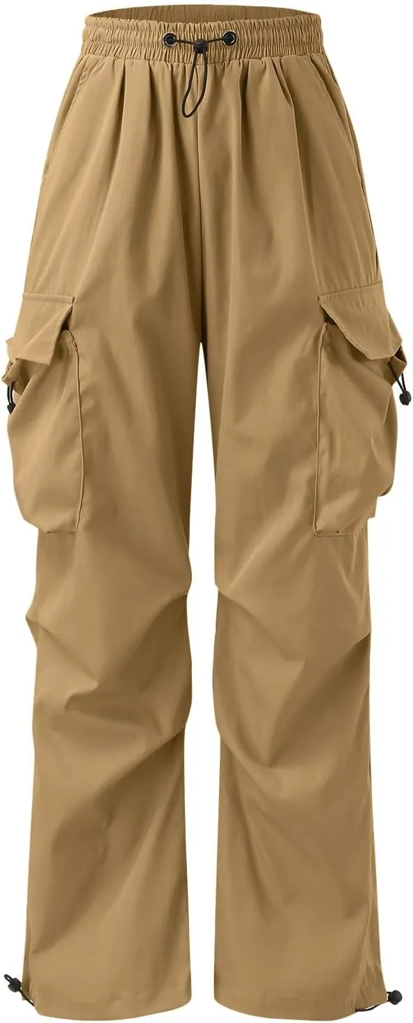 Fxbar Mens Casual Cargo Pants Workout Joggers Stretch Sweatpants Hiking Drawstring Tactical Pants with Multi Pockets