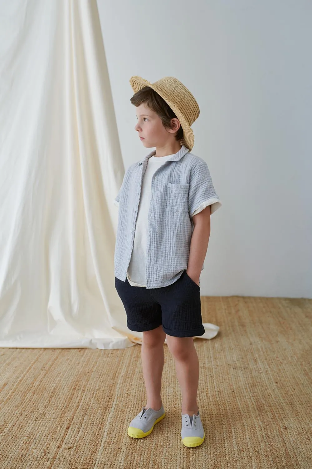 GAUZE BERMUDA SHORTS