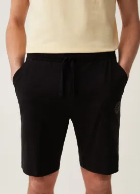 Grand&Hills cotton slub Bermuda joggers with print