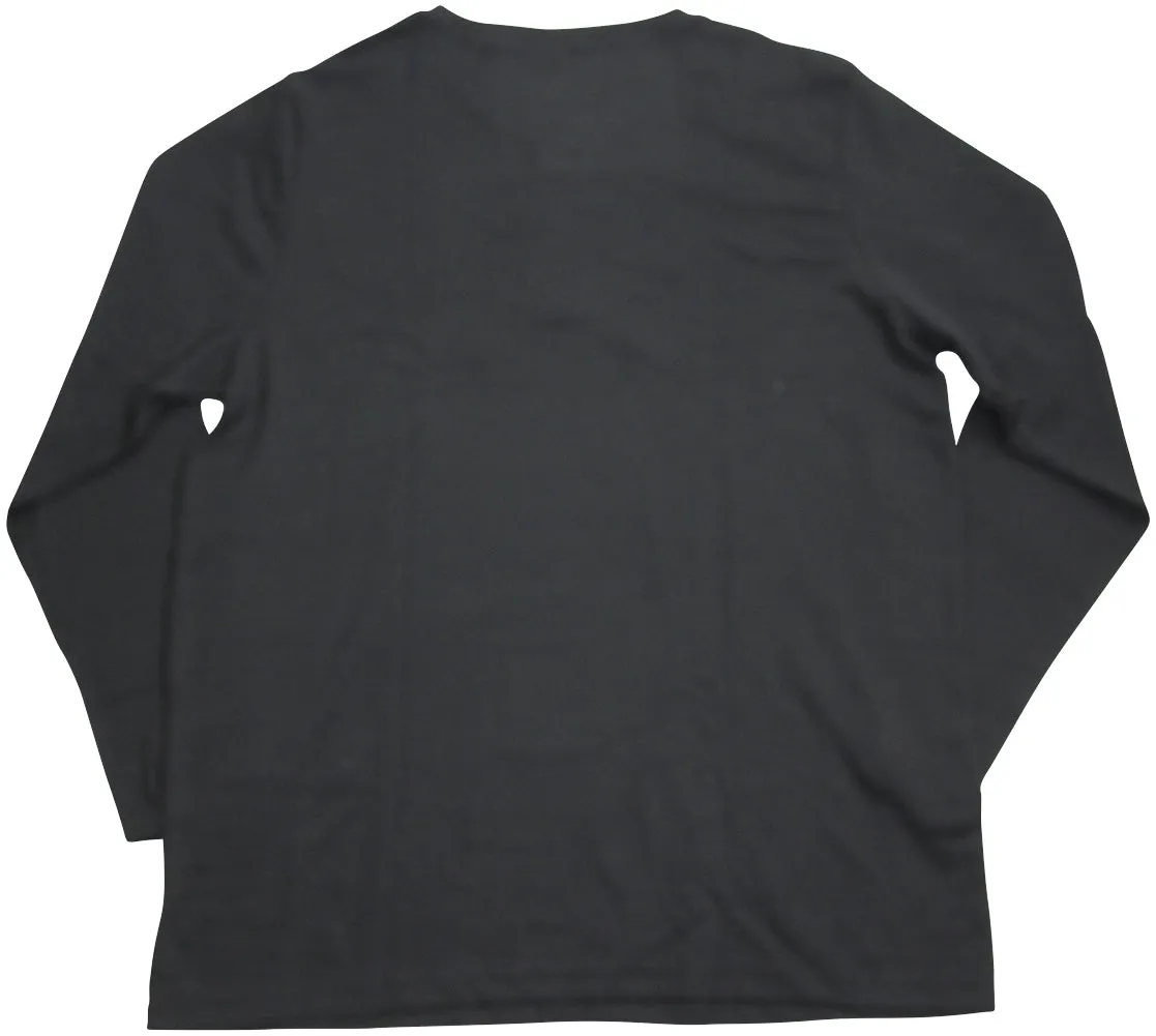 Hanes - Big Men's Ultimate Waffle Thermal Henley Sleep Lounge Top