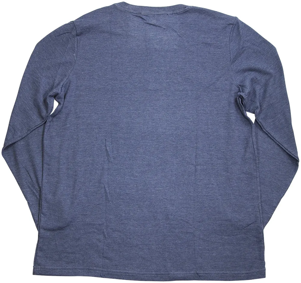 Hanes - Big Men's Ultimate Waffle Thermal Henley Sleep Lounge Top