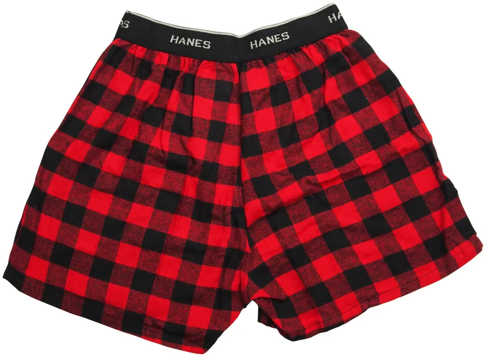 Hanes Men's Flannel for Men Boxer Shorts for Lounging and Sleeping