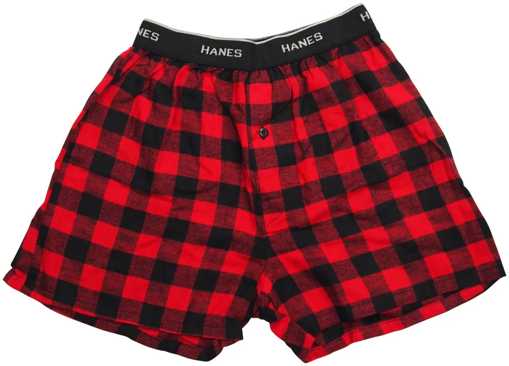 Hanes Men's Flannel for Men Boxer Shorts for Lounging and Sleeping