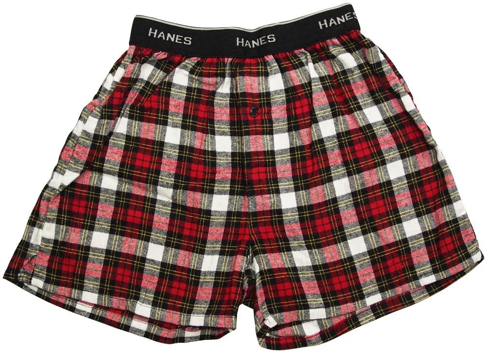 Hanes Men's Flannel for Men Boxer Shorts for Lounging and Sleeping