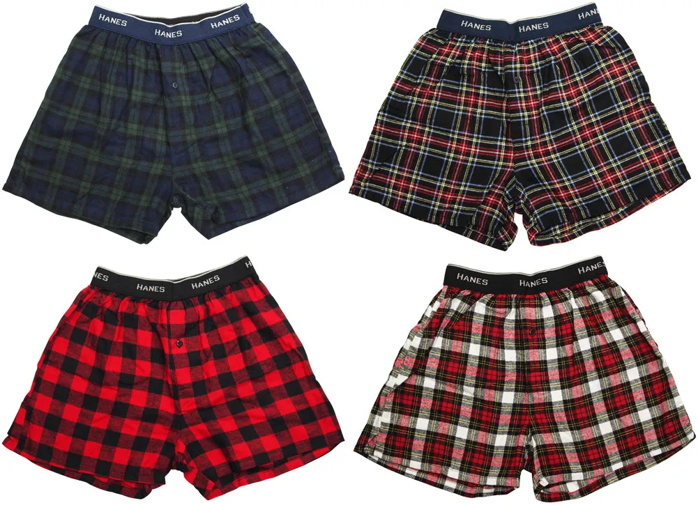 Hanes Men's Flannel for Men Boxer Shorts for Lounging and Sleeping