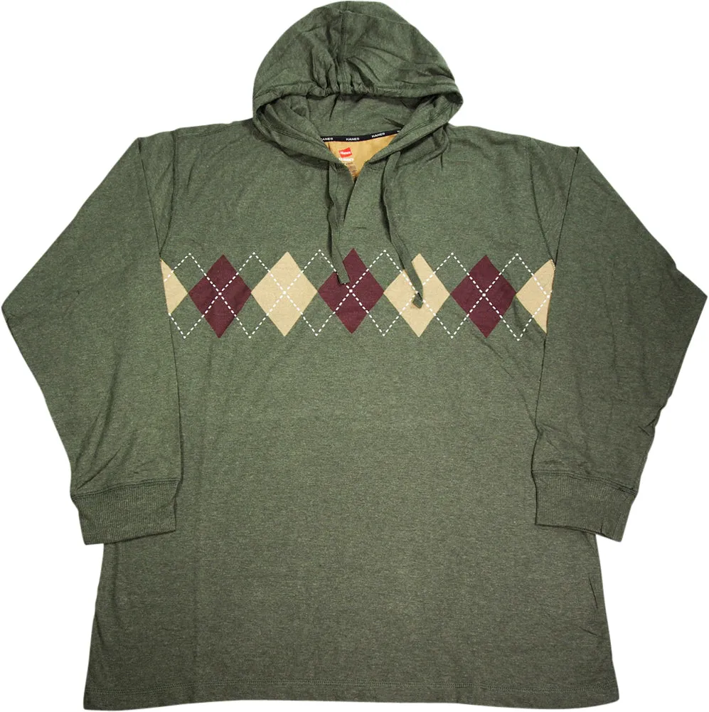 Hanes Men's Long Sleeve Jersey Knit Hoodie Sleep Lounge Top, 40503