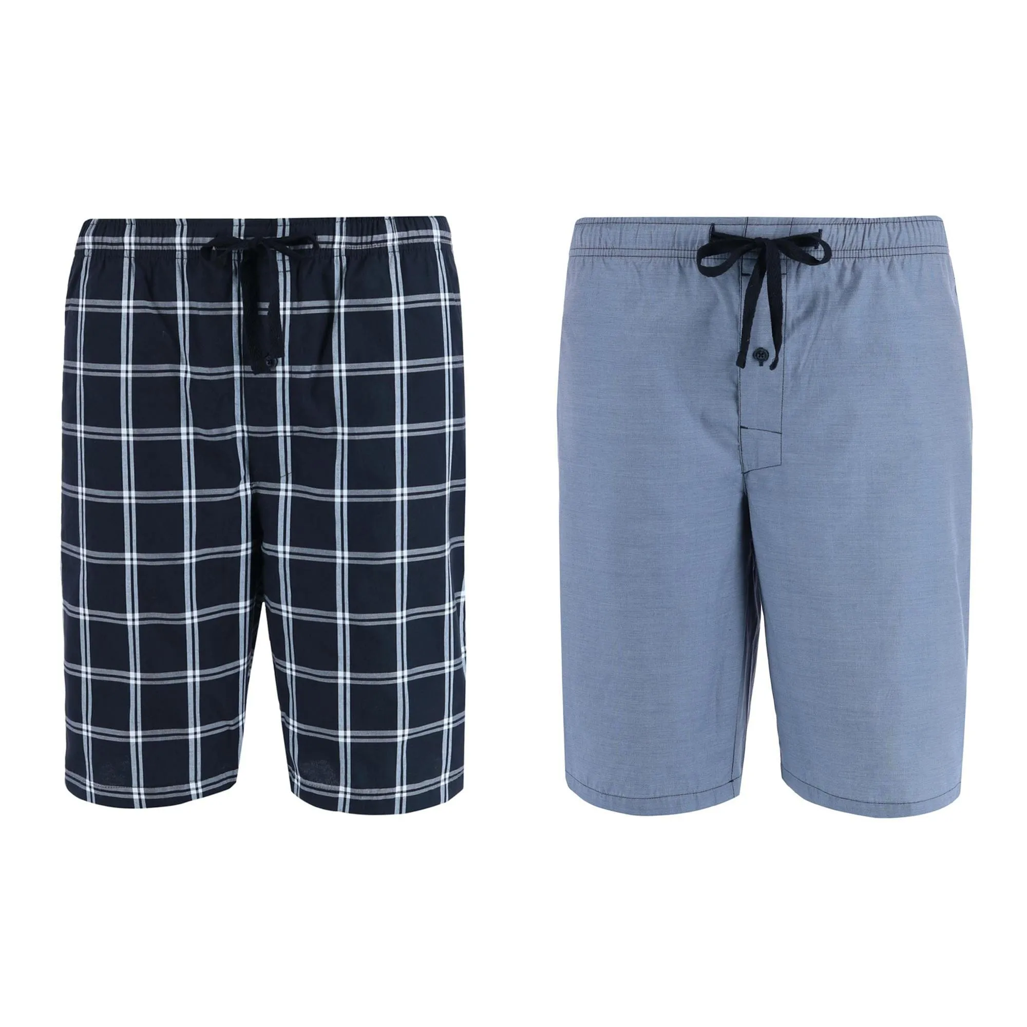 Hanes Men's Woven Cotton Pajama Sleep Shorts (Pack of 2)