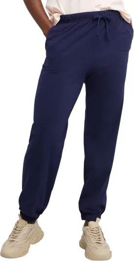 Hanes Women's Essential Jogger Pants, Drawstring Sweatpants For Women, 100% Cotton Jersey, 29