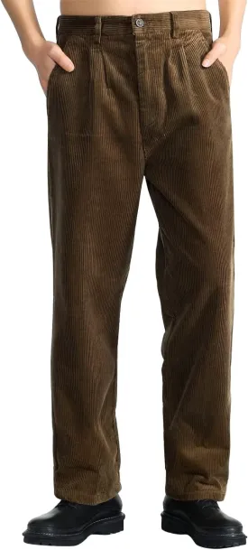 IDEALSANXUN Mens Corduroy Pants Casual Straight Leg Pleated Dress Pants