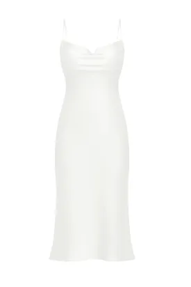 Janna White Silk Slip Dress