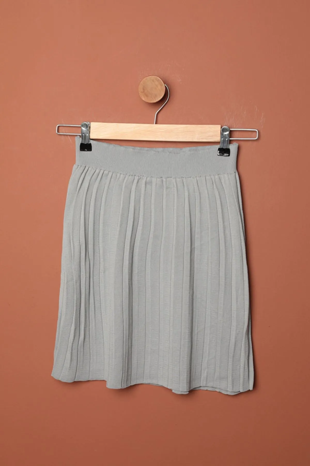 KKT Knitwear Women's Pleated Skirt-Grey - Guaynabo