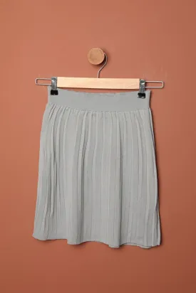 KKT Knitwear Women's Pleated Skirt-Grey - Guaynabo
