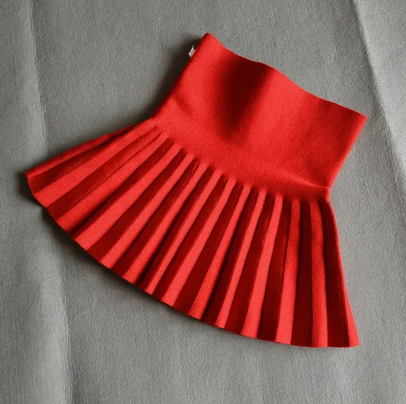 Knitted Pleated Skirt